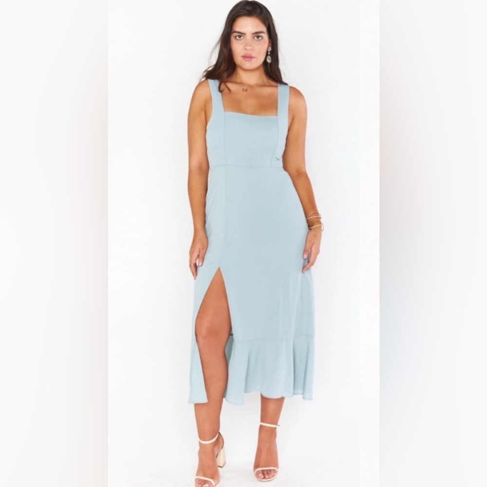 Show Me Your MuMu Silver Sage Criap Dress XS